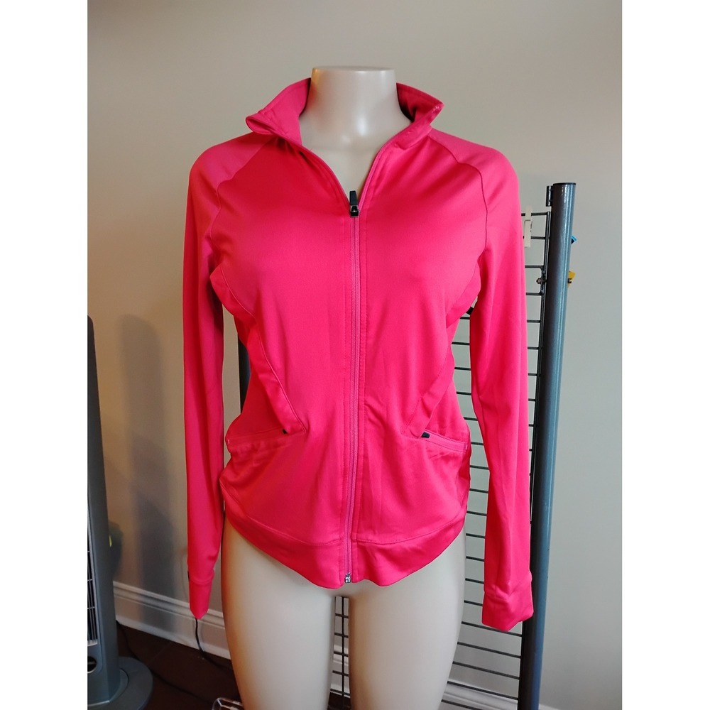 Tek Gear Womens Pink Full Zip Active Track Jacket Mock Neck Small RN73277